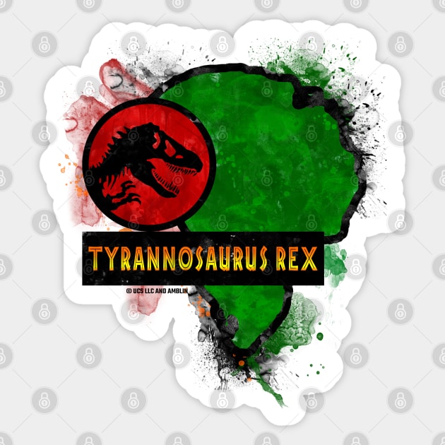 Tyrannosaurus Rex Jurassic T Rex Dino Paddock Sign Jurassic Park Sticker Teepublic 